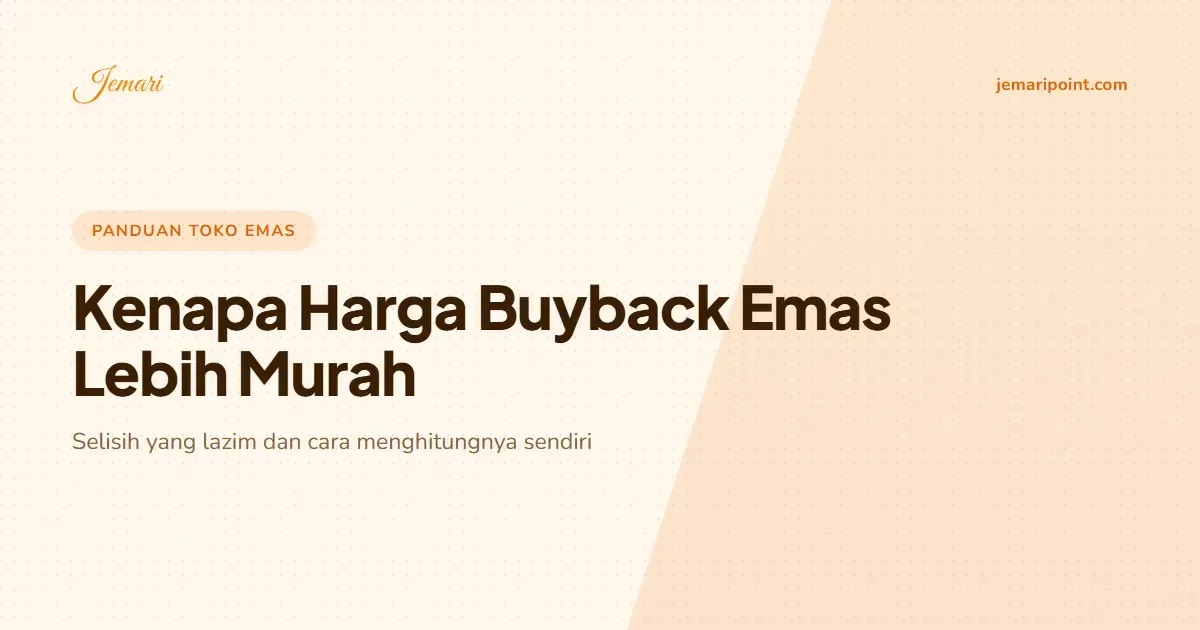 Harga Buyback Emas: Kenapa Lebih Murah dan Cara Menghitungnya